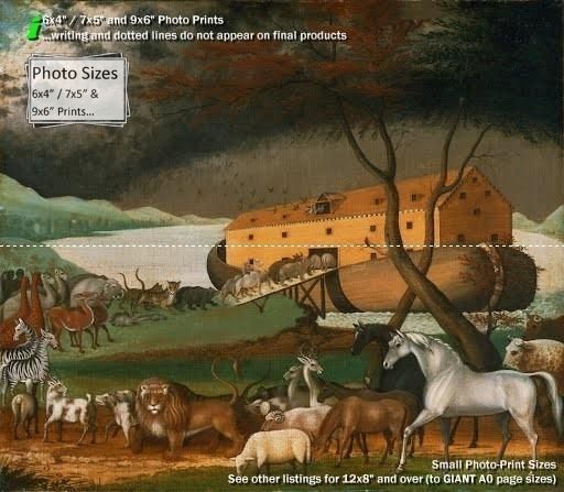 Print Reproduction Noahs Ark Edward Hicks American 1780 1849 Other S