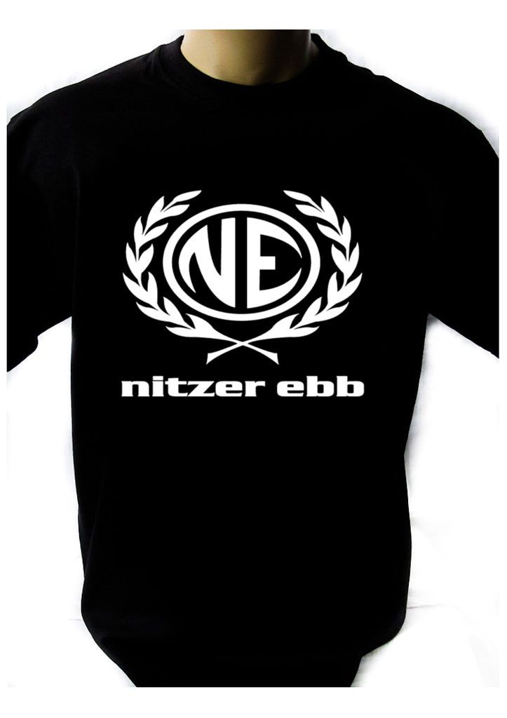 NITZER EBB LOGO BLACK NEW T SHIRT FRUIT OF THE LOOM print by DTG