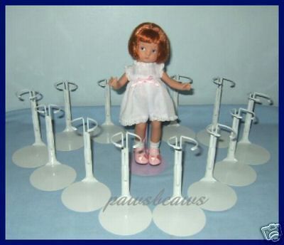 FREE U.S.SHIPPING 12 White Kaiser Doll Stands for 8 SHIRLEY TEMPLE 9