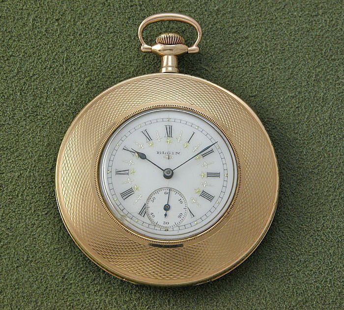 GOLD FILLED ELGIN 7 JEWEL PENDANT OPENFACE POCKETWATCH