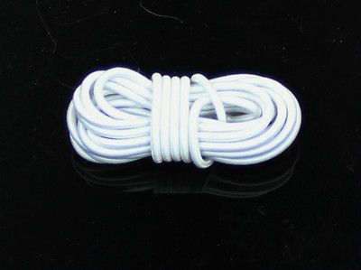 Yards White 3 mm Round Elastic Cord for 1/4 MSD Ball Jointed Doll