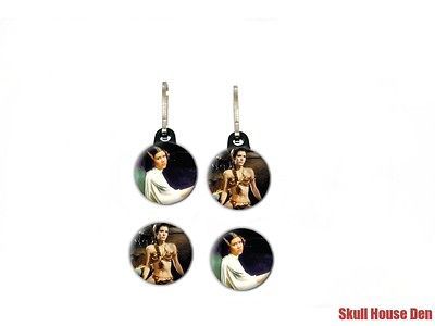 Star Wars Princess Leia Gold Bikini zipper pulls w/ buttons