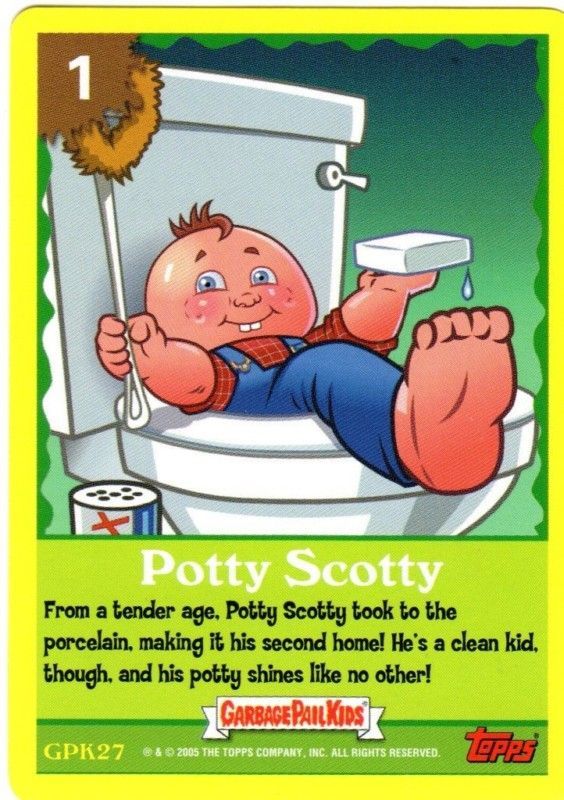 GARBAGE PAIL KIDS ANS4 GAME CARD POTTY SCOTTY GPK27