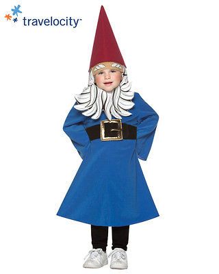 Toddler Travelocity Gnome Elf Garden Child Halloween Costume 3 4T