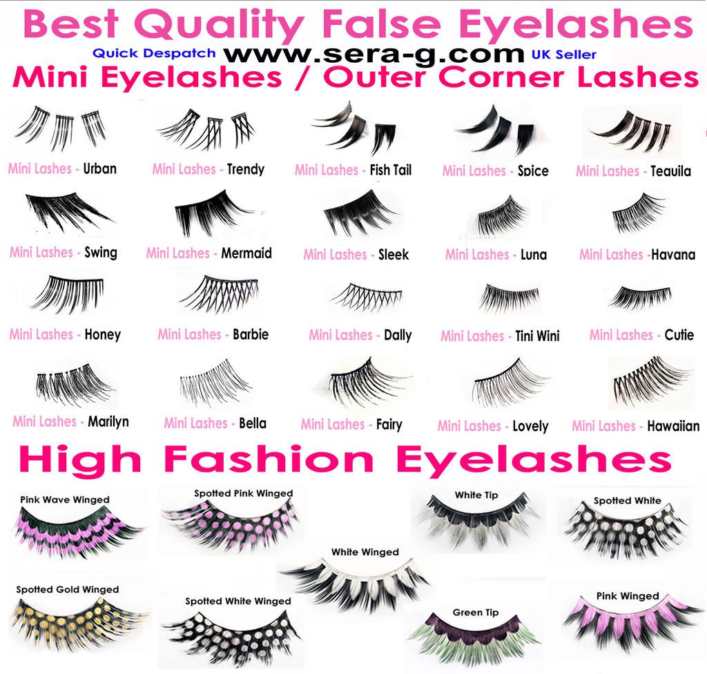 56 Types Of Fake False Eyelashes   Mini / Half / Corner / High Fashion