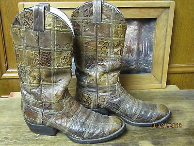 Unique Laramie Patchwork Anteater Cowboy Boots in 9.5 D   Look 