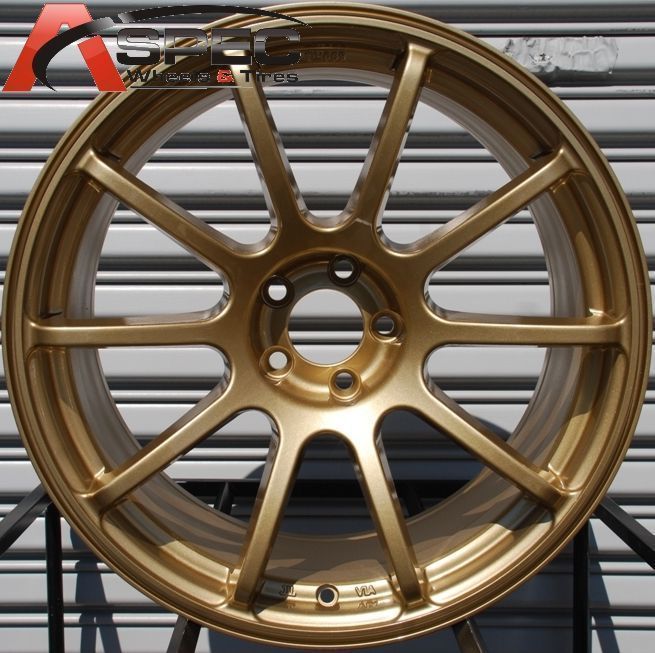 18X9 ROTA G FORCE 5X114.3 +30 GOLD WHEEL FITS ECLIPSE STI RSX G37 370Z