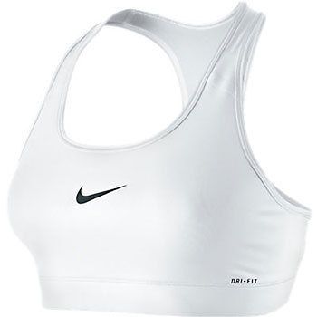 Ladies White Nike Pro Victory Compression Sports Bra 375833 100