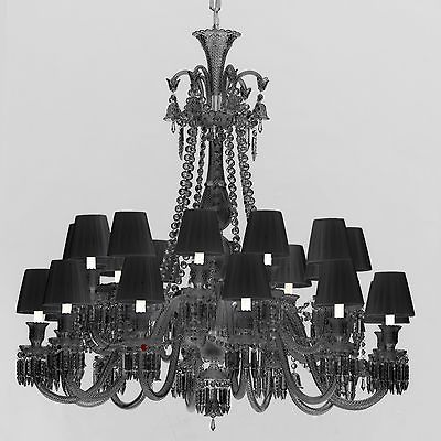 Baccarat 24 light clear black Chandelier