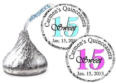 324 QUINCEANERA PARTY FAVORS HERSHEY KISS KISSES LABELS