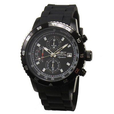 Brand New Mens Invicta Signature II 7399 Chronograph Black Sport Poly