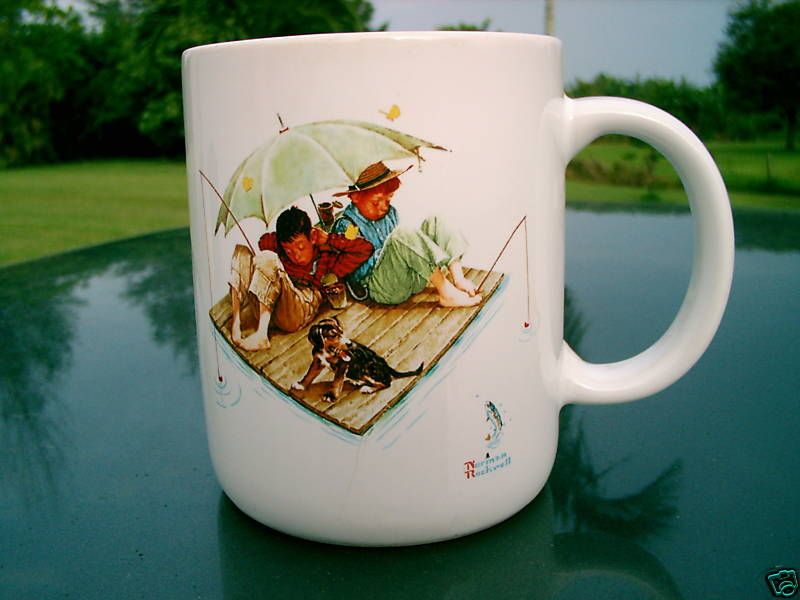 FISHERMANS PARADISE BY NORMAN ROCKWELL MUG NICE GIFT