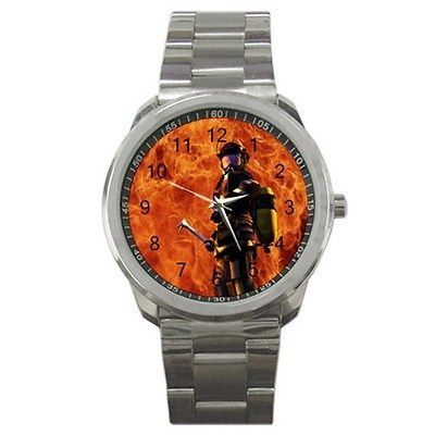 Firefighter in Fire Sport Metal Watch