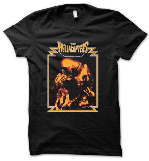 HELLACOPTERS Swedish Punk Rock Band Mens T Shirt Black