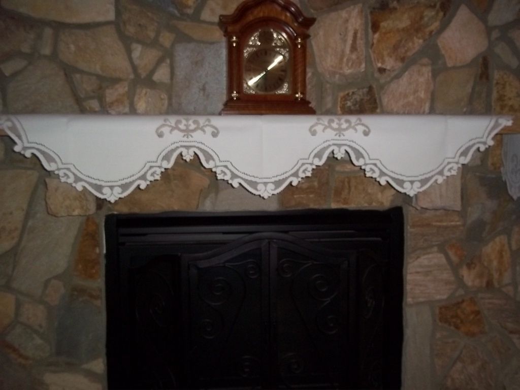 WHITE MANTLE SHELF RUNNER FLORAL LACE HOME DECOR ACCENT 95 X 19 WMSR55