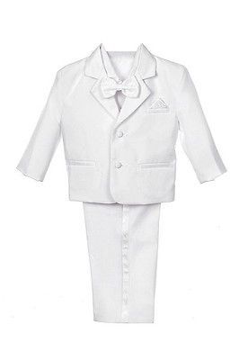 New Baby BOY Children 1st Communion Baptism Formal WHITE Tuxedo (New