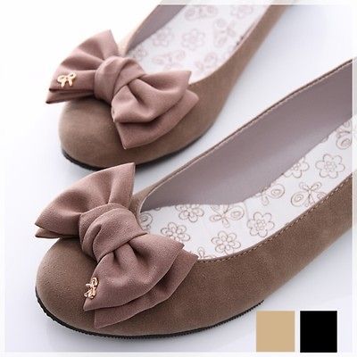 BN Faux Suede Low Wedge Heels Wedding Ballerina Ballet Flats Beige