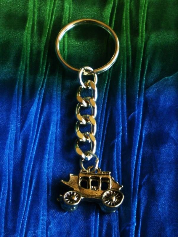 Wells Fargo STAGECOACH CHARM Gold Keychain   3 Day USA