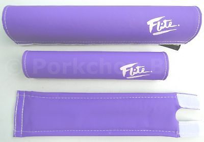 FLITE BMX padset pads   PURPLE W/ WHITE 80s LOGO   NEW