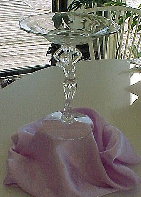 Vintage Cambridge Statuesque Crystal Compote