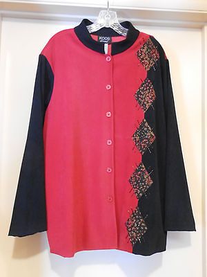  KOOS OF COURSE 1X Asian Style BLOUSE TOP JACKET Moleskin Tunic