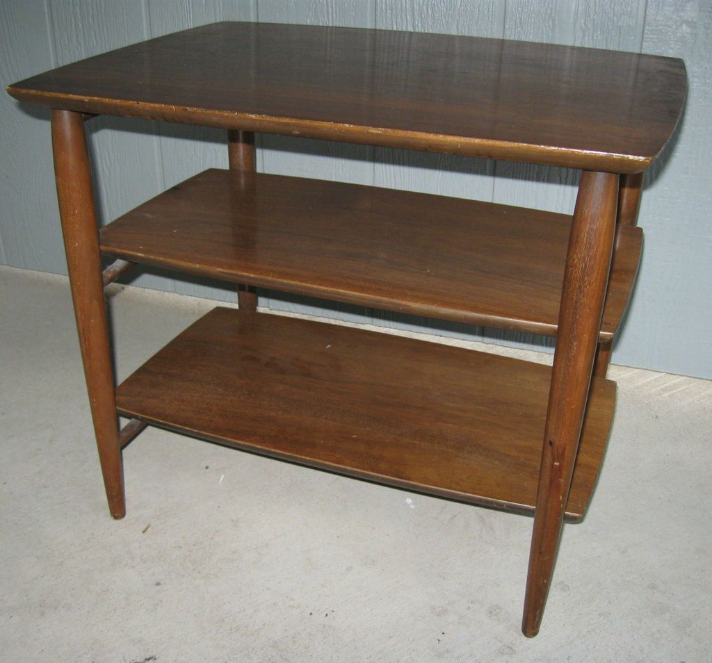 Vintage 1950s HERITAGE HENREDON HARDWOOD DANISH MODERN END TABLE