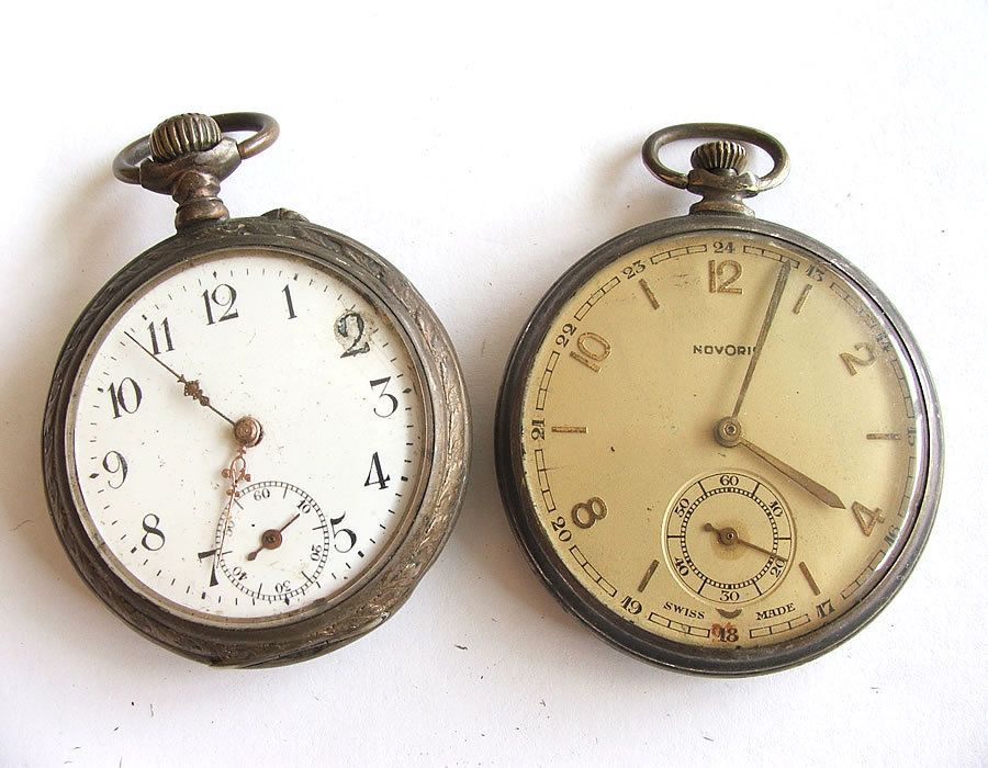 Antique / Vintage Pocket Watches, Novoris / Argent, Swiss