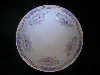 Antique,c1900, SILESIA,Bowl,R oses,Lilacs