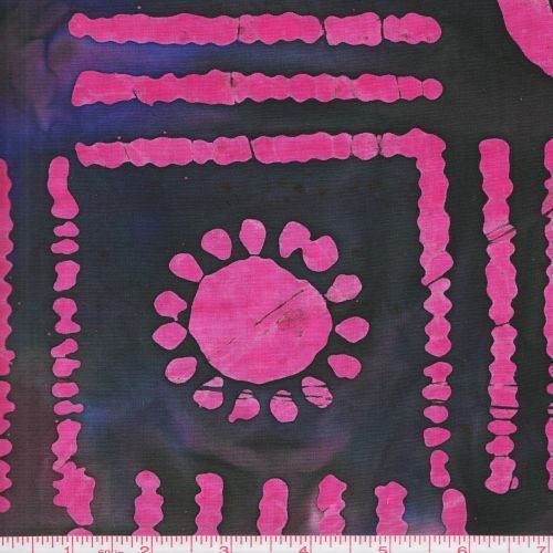 Textile Creations POLYNESIAN BATIK PLZ 516 Circle STRIPE Sun PATCH By