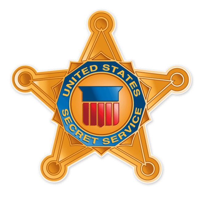 Secret Service Badge Star car bumper sticker decal 4 x 4