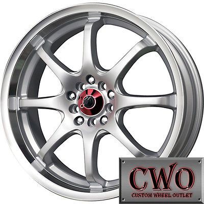 18 Silver Drag DR 55 Wheels Rims 5x100/5x114.3 5 Lug Eclipse Altima