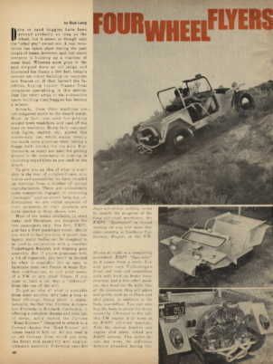 1967 EMPI SPORTSTER, MEYERS MANX, EELCO DUNE BUGGY ARTICLE
