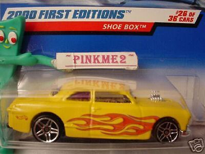 2000 #26 FE Hot Wheels SHOE BOX #86 yellow var mag;pr5