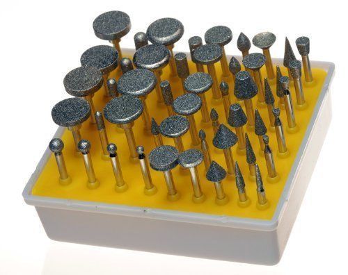 50pc DIAMOND BURR Bit Set for DREMEL Rotary Tools 1/8 150 Grit