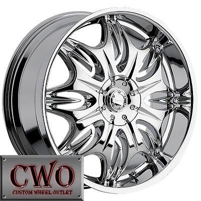 24 Chrome Incubus Jinx Wheels Rims 5x115/5x120 5 Lug Charger 300C BMW