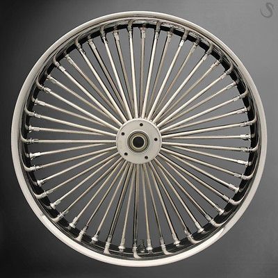 FAT SPOKE 21 FRONT WHEEL CHROME 21 X 2.15 HARLEY SOFTAIL FXST FXSTC