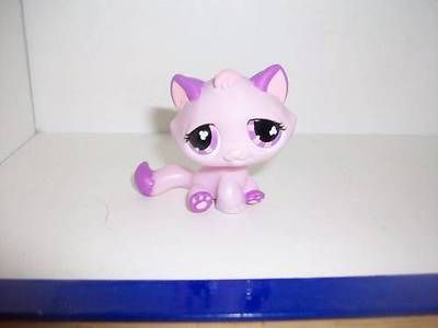 Littlest Pet Shop Pink and Purple Tabby Cat #576