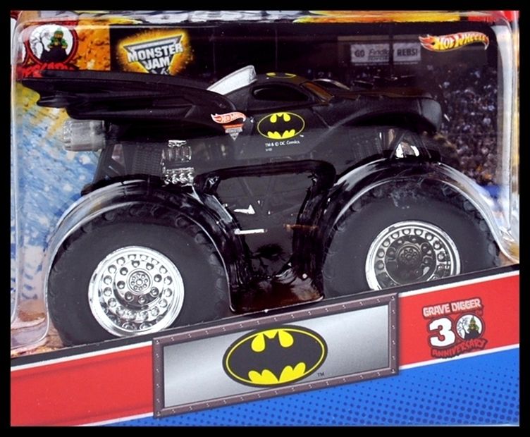 2012 Hot Wheels Monster Jam Truck Batman with Topps Trading Card