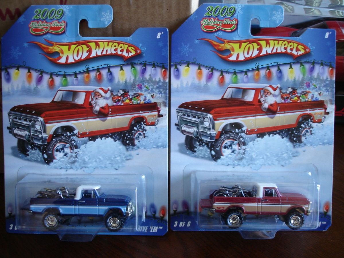 Hot Wheels 2009 Holiday Rods Both Texas Drive Em Blue Red VHTF