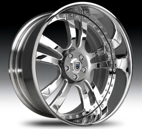 24 asanti AF142 Chrome Wheels Rims 2 Piece