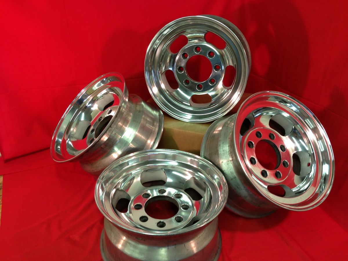 Dodge Rallye Slotted Mags Wheels Rims Polished Western 8x165