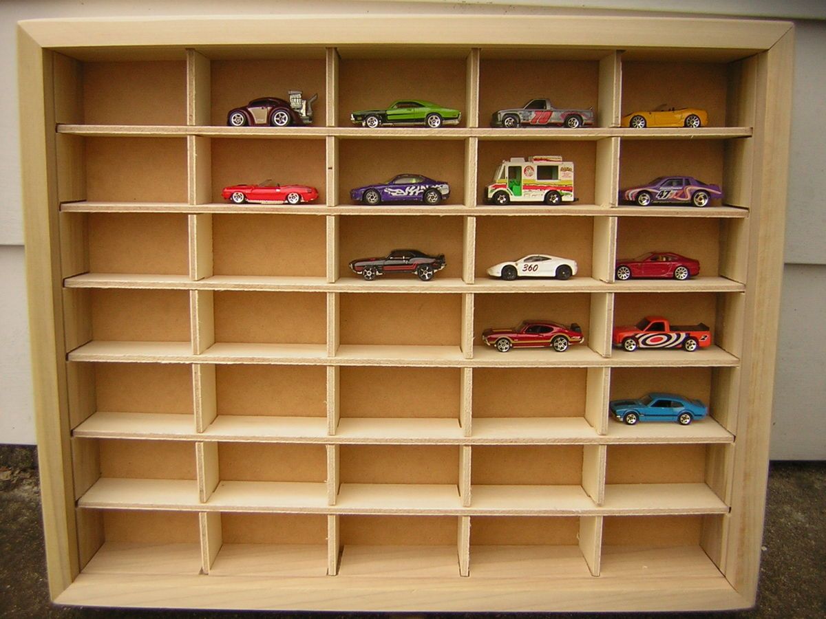 wooden truck hot wheels display case