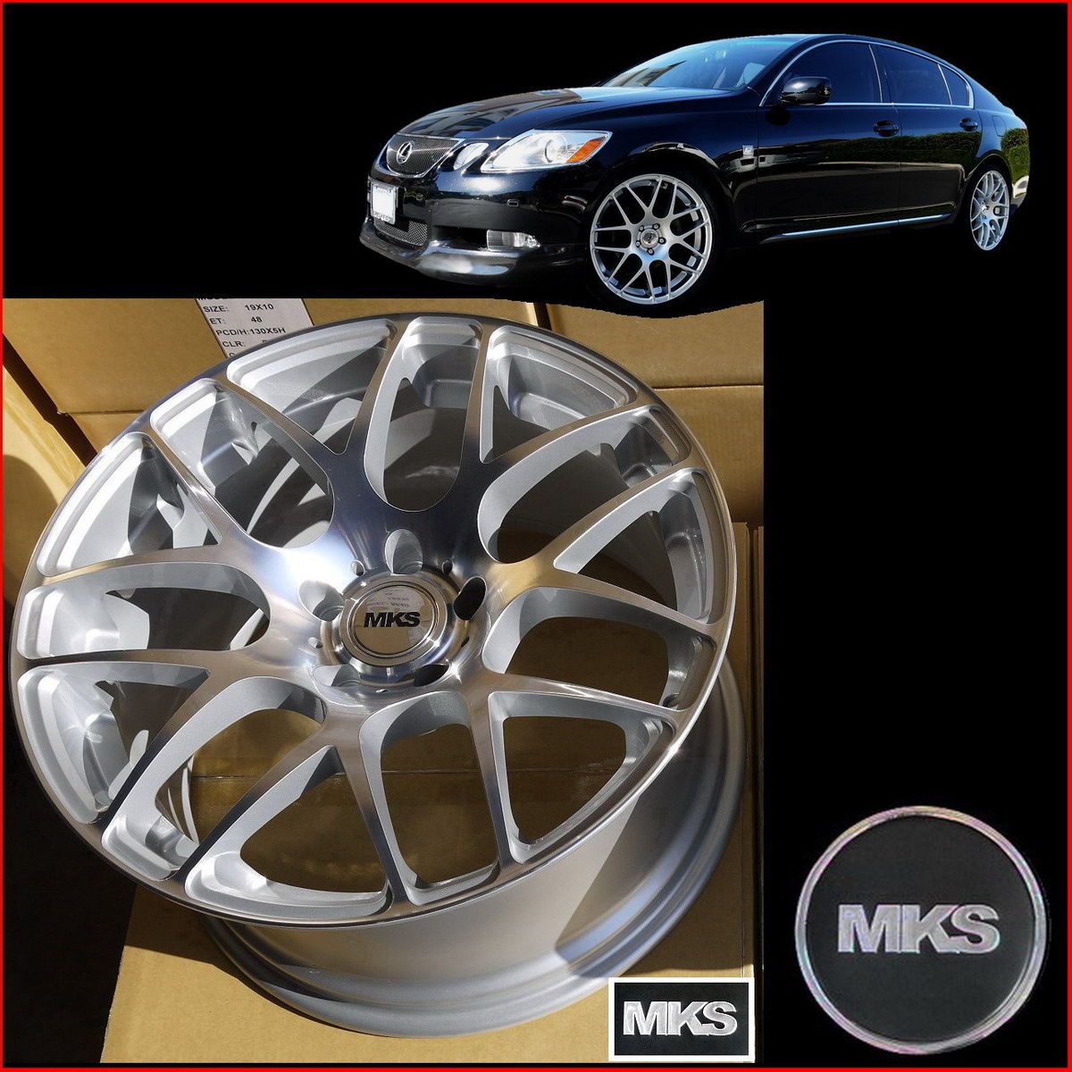19 5x114 3 Staggered Concave Wheels Lexus IS250 is350 gs350 GS430