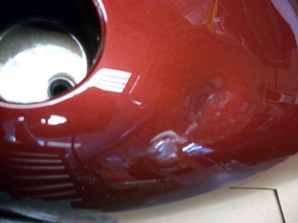 Harley Dyna Fat Bob Super Glide Custom Crimson Red SunGlow Fuel Gas