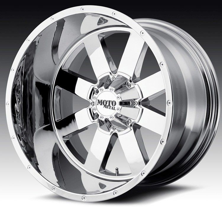 20 inch 20x9 Moto Metal Chrome Wheels Rims 8x170 Ford F250 350