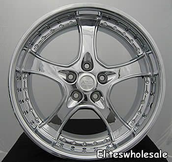 19x8 5 Chrome Wheels Rims adr Spartan 5x100