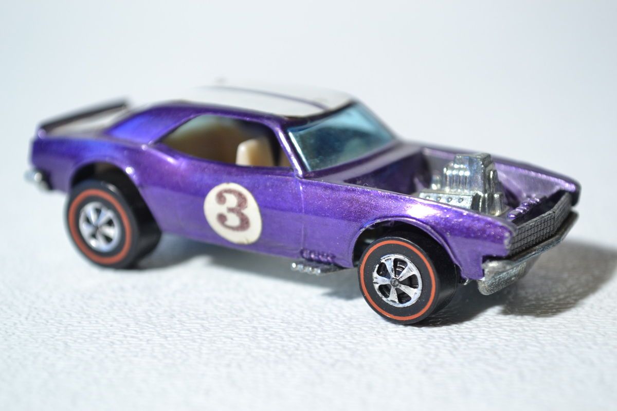 Hot Wheels Redline Heavy Chevy Camaro in Metallic Purple 1969 1970