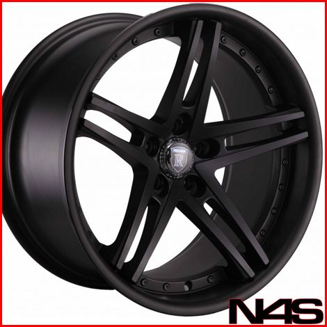 NISSAN 350Z ROHANA RC5 MATTE BLACK DEEP CONCAVE STAGGERED WHEELS RIMS