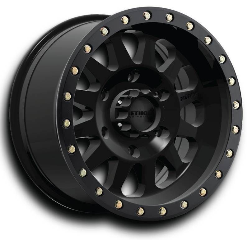 Double Standard 17x8 5 Black Wheels 5x5 Jeep JK Old GM Qty 5