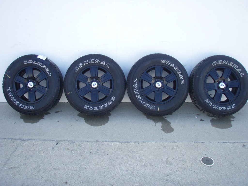 Ford Explorer Wheels Set of 4 Painted Black with Tires 2006 2007 2008